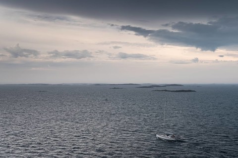 Sailing ship, archipelago, Åland, Åland Islands, Finland