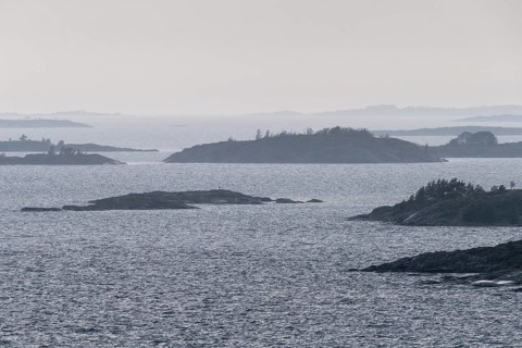 Wooded archipelago, Archipelago landscape, Rainy mood, Åland, Åland Islands, Finland
