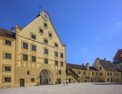 Inner courtyard of Trausnitz Castle, Landshut, Bavaria, Germany