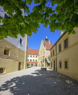 Inner courtyard of Trausnitz Castle, Landshut, Bavaria, Germany
