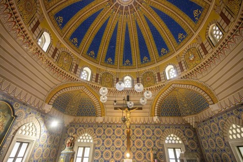 Interior view of the parish church of All Saints used to be a mosque, Ðakovo, Osijek-Baranja