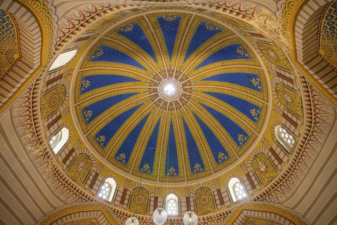 Interior view of the parish church of All Saints used to be a mosque, Ðakovo, Osijek-Baranja