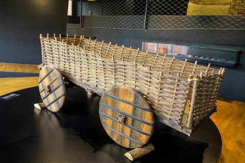 Reconstruction of a chariot, Museum of Vucedol Culture, Vukovar, Vukovar-Srijem County, Croatia