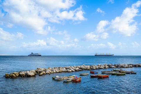 Seaside in Naples, Campania, Italy