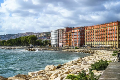 Seaside in Naples, Campania, Italy
