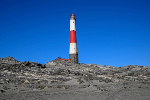 Lighthouse from 1915, Diaz Point, Lüderitz Peninsula, Karas Region, Namibia