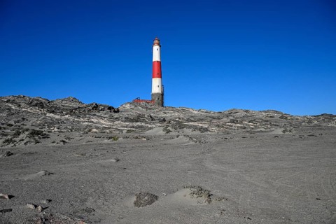Lighthouse from 1915, Diaz Point, Lüderitz Peninsula, Karas Region, Namibia