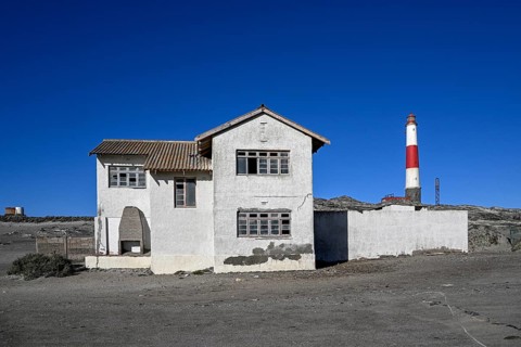 Lighthouse from 1915, Diaz Point, Lüderitz Peninsula, Karas Region, Namibia