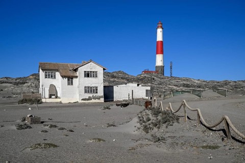 Lighthouse from 1915, Diaz Point, Lüderitz Peninsula, Karas Region, Namibia
