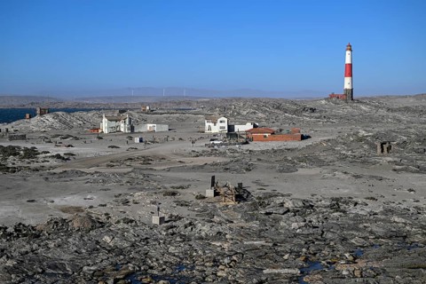 Lighthouse from 1915, Diaz Point, Lüderitz Peninsula, Karas Region, Namibia