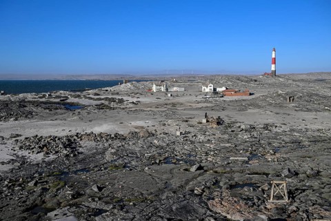 Lighthouse from 1915, Diaz Point, Lüderitz Peninsula, Karas Region, Namibia