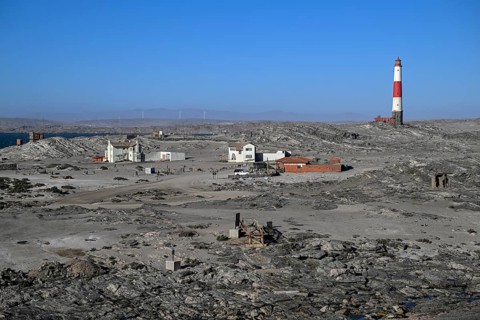 Lighthouse from 1915, Diaz Point, Lüderitz Peninsula, Karas Region, Namibia