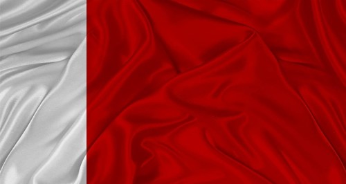 Flag of Emirate of Dubai with cloth texture. Close up of Dubai flag waving