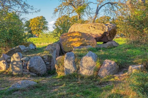 Historic megalithic tomb near Rerik Baltic Sea Germany