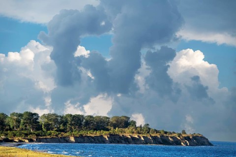 Steep coast Wustrow peninsula Baltic Sea Germany