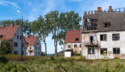 Abandoned military site Wustrow peninsula Baltic Sea Germany