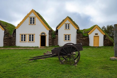 Glaumbær farm, museum of a peat farm, North Iceland, Iceland