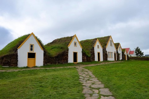 Glaumbær farm, museum of a peat farm, North Iceland, Iceland