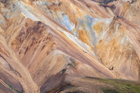 Rhyolite mountains in Landmannalaugar, Fjallabak Nature Reserve, Icelandic Highlands, Iceland