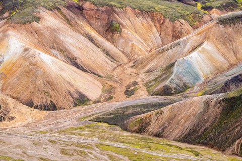 Rhyolite mountains in Landmannalaugar, Fjallabak Nature Reserve, Icelandic Highlands, Iceland