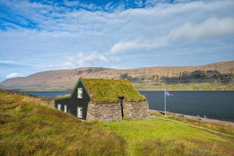 Historic farm Litlibær, Westfjords, West Iceland, Iceland