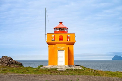 Óshólar lighthouse, Westfjords, West Iceland, Iceland