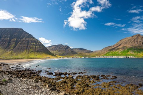 Bay near Bolungarvik, Westfjords, West Iceland, Iceland