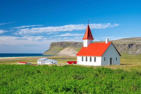 Breiðavíkurkirkja Church, Westfjords, West Iceland, Iceland
