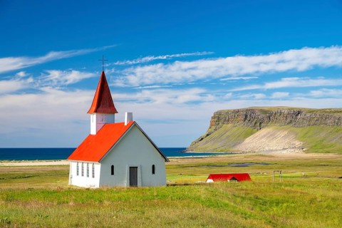 Breiðavíkurkirkja Church, Westfjords, West Iceland, Iceland