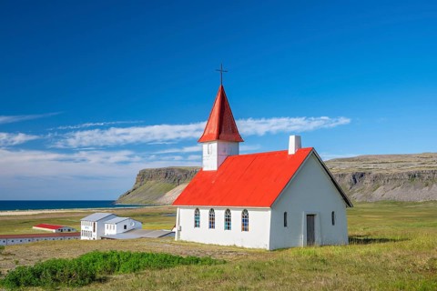 Breiðavíkurkirkja Church, Westfjords, West Iceland, Iceland