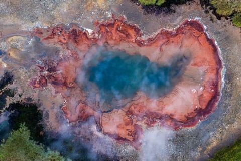 Hveravellir geothermal area, steaming spring, Icelandic Highlands, Iceland