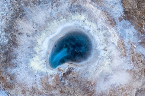 Hveravellir geothermal area, steaming spring, Icelandic Highlands, Iceland