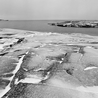 Rocky landscape without vegetation by the sea, North Sea, Skagerrak, in the nature reserve