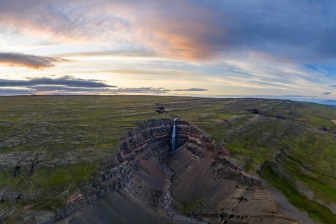 Hengifoss waterfall, East Iceland, Iceland
