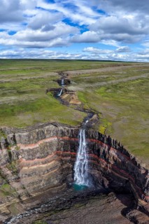 Hengifoss waterfall, East Iceland, Iceland