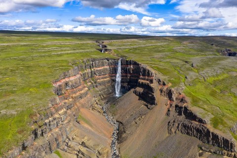 Hengifoss waterfall, East Iceland, Iceland