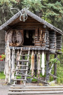 Storage hut of the Tlingit, Fairbanks, Alaska, USA