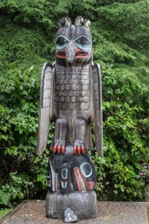 Totem poles, Totem Bight State Historical Park, Ketchikan, Alaska, USA