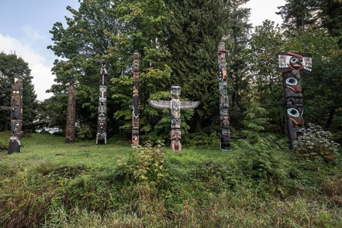 Totem poles, Stanley Park, Vancouver, Canada