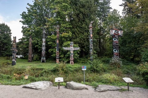 Totem poles, Stanley Park, Vancouver, Canada