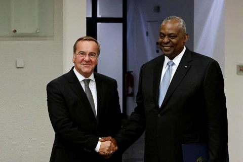 Federal Minister of Defence Boris Pistorius with Lloyd James Austin III Former United States