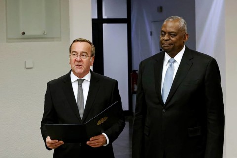 Federal Minister of Defence Boris Pistorius with Lloyd James Austin III Former United States