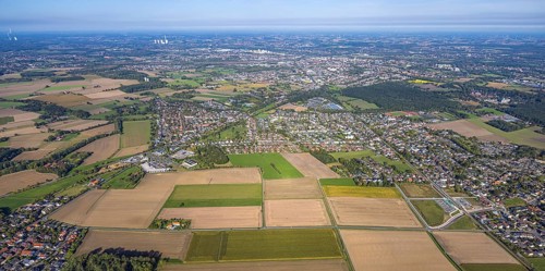 Aerial view, planned stop in Westtünnen, construction site at Südfeldweg and Von-Thünen-Straße for