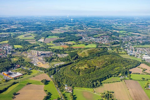 Aerial view, CreativRevier Hamm, former Ost Heinrich Robert mine with hammerhead tower, Kissinger