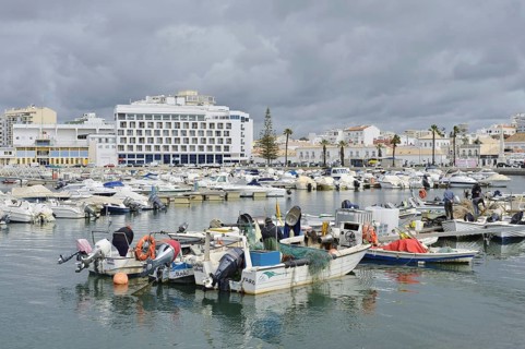 Boats in the harbour, Faro, Algarve, Portugal