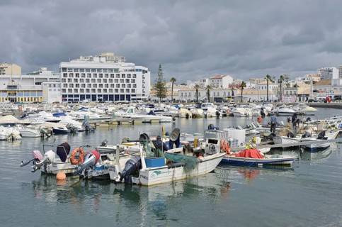Boats in the harbour, Faro, Algarve, Portugal