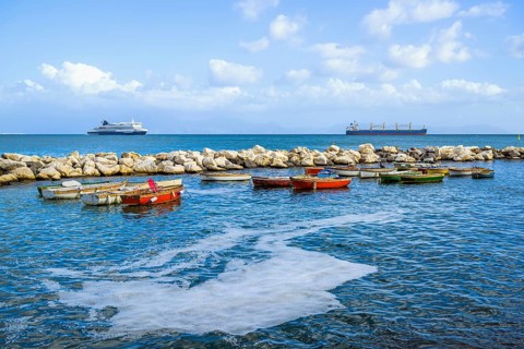 Seaside in Naples, Campania, Italy