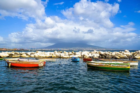 Seaside in Naples, Campania, Italy