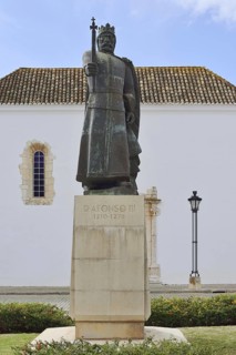 Statue of King Afonso III in front of the Archaeological Museum and former Convento de Nossa