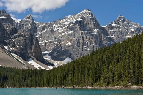 Moraine Lake and mountains of the Valley of the Ten Peaks, Banff National Park, Alberta, Canada